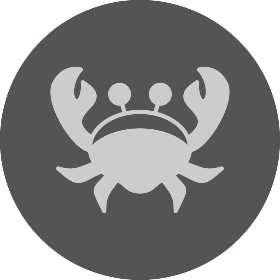 Crab Solid Grey Circle Icon Design vector
