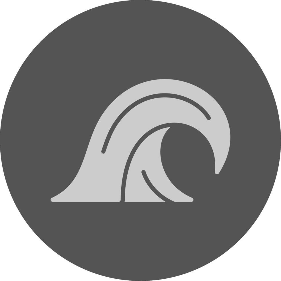 Waves Solid Grey Circle Icon vector