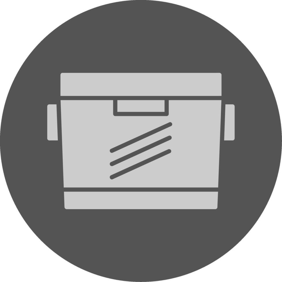 Cooler Solid Grey Circle Icon vector