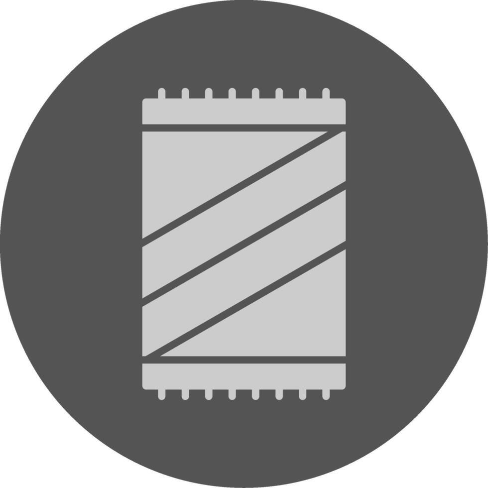 Beach towel Solid Grey Circle Icon vector
