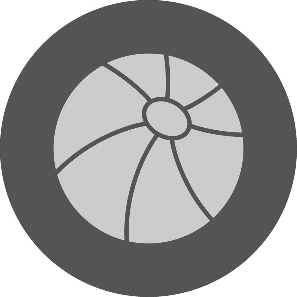 Beach ball Solid Grey Circle Icon vector