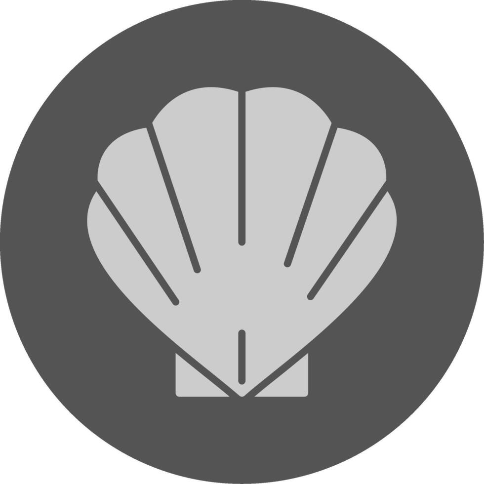 Seashell Solid Grey Circle Icon vector