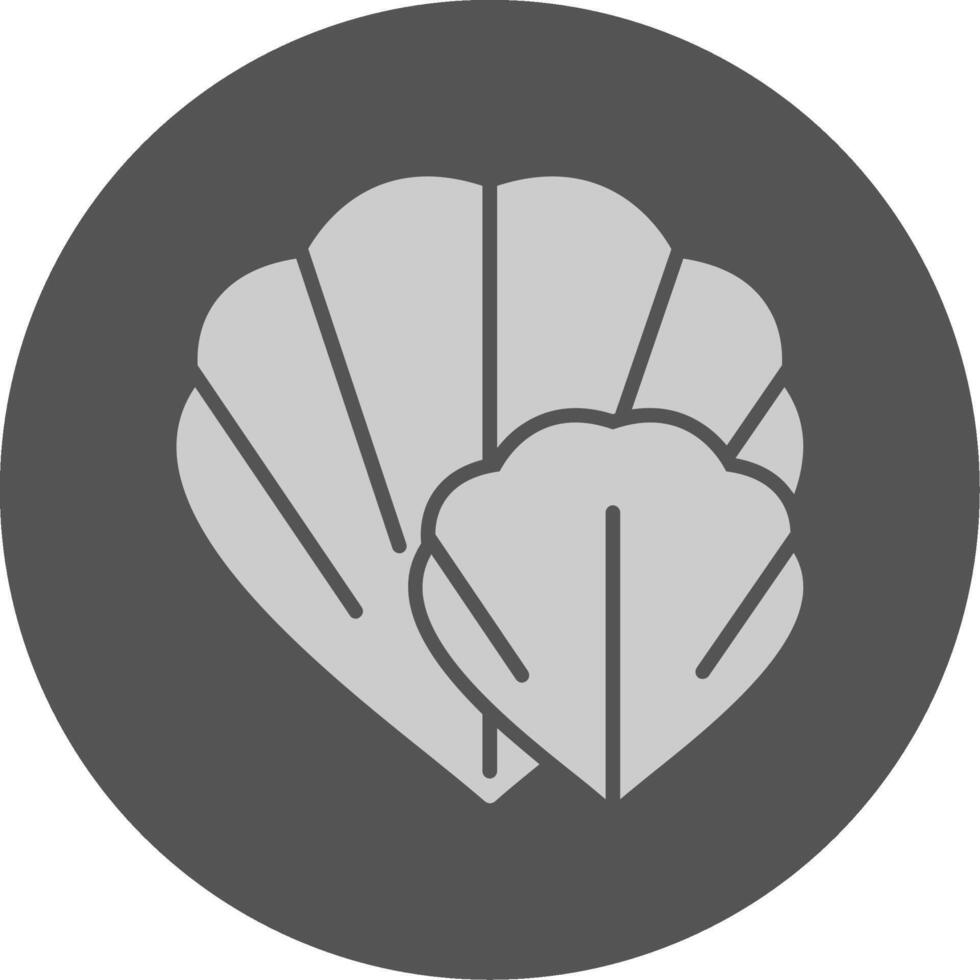 Shell collection Solid Grey Circle Icon vector