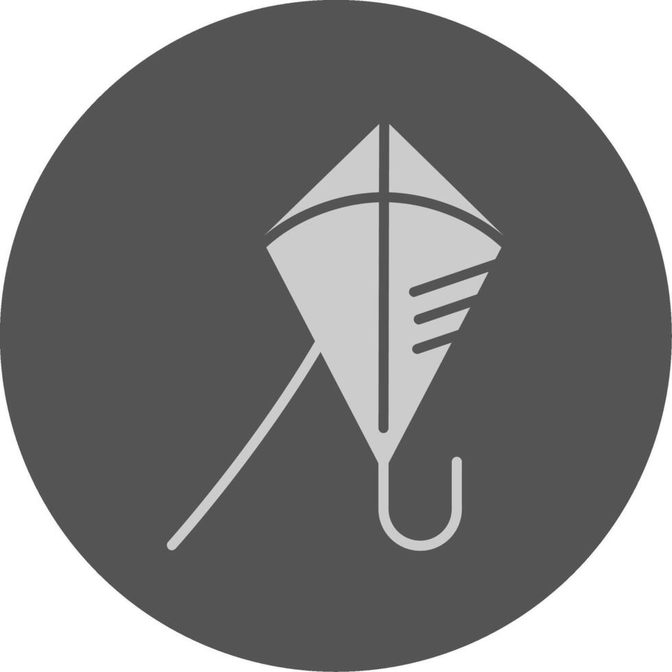 Kite Solid Grey Circle Icon vector