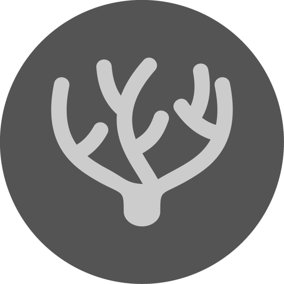 Coral Solid Grey Circle Icon vector