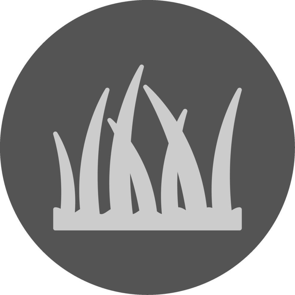 Beach grass Solid Grey Circle Icon vector