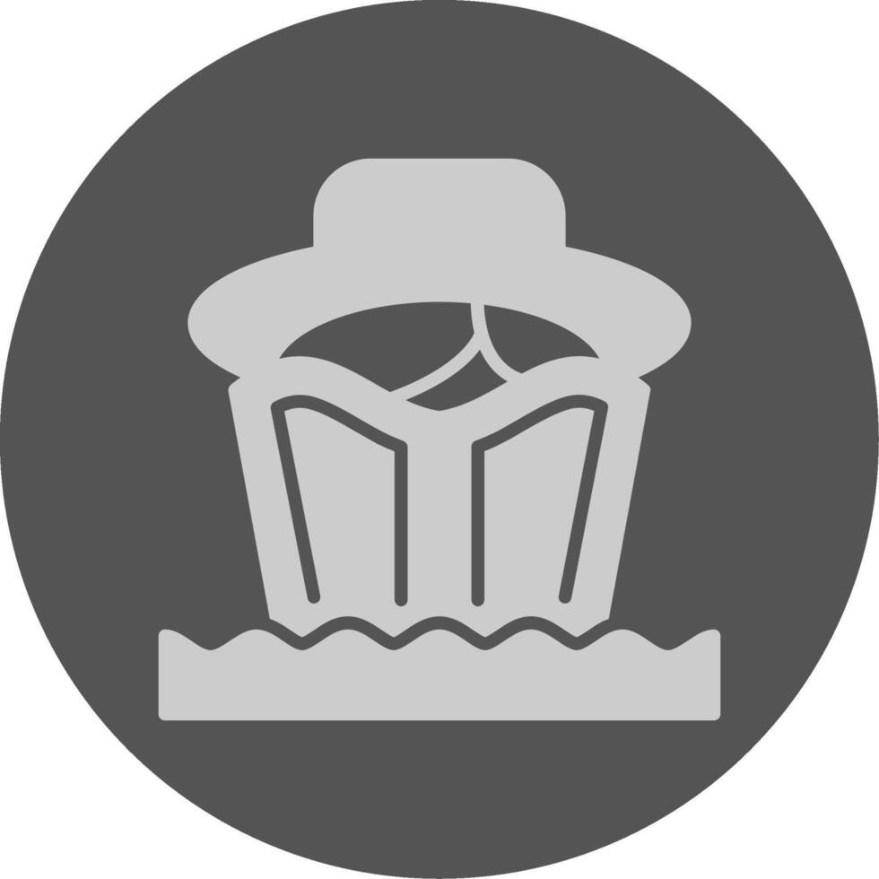 Beach reading Solid Grey Circle Icon vector