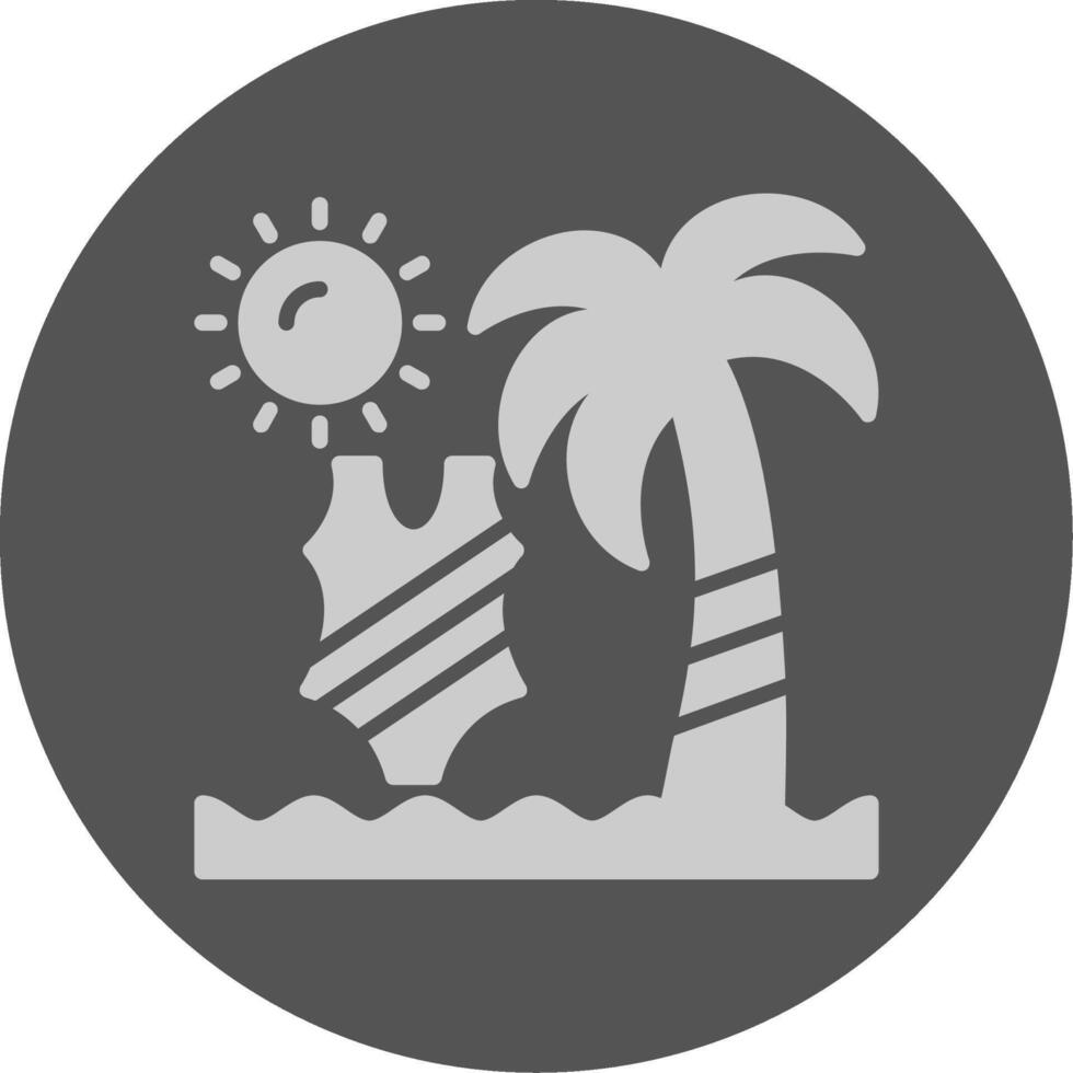 Beach fashion show Solid Grey Circle Icon vector