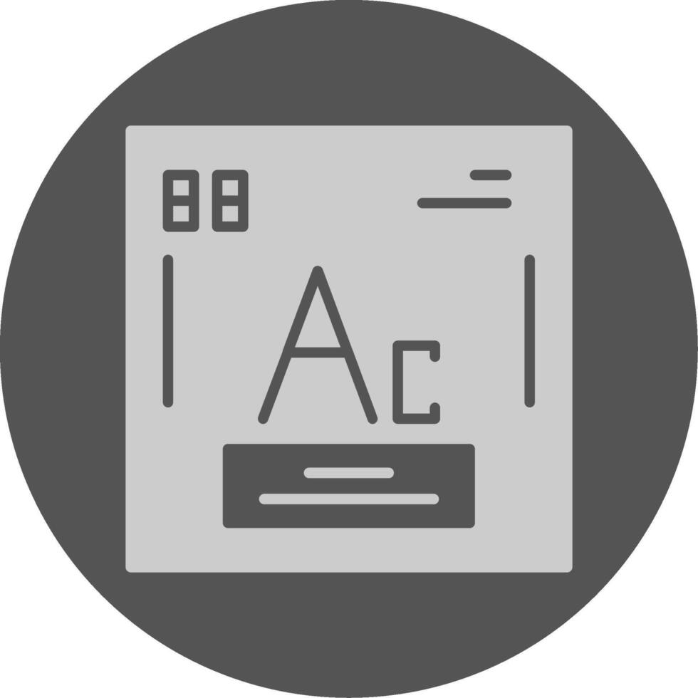 Actinium Chemical Solid Grey Circle Icon vector