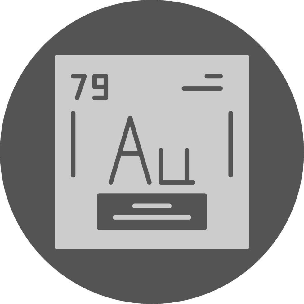 Gold Chemical Solid Grey Circle Icon vector