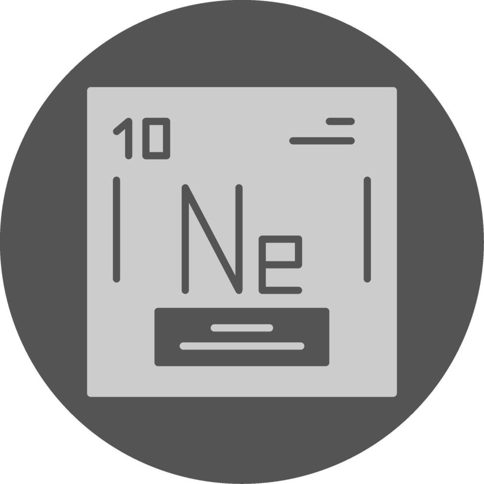 Neon Chemical Solid Grey Circle Icon vector