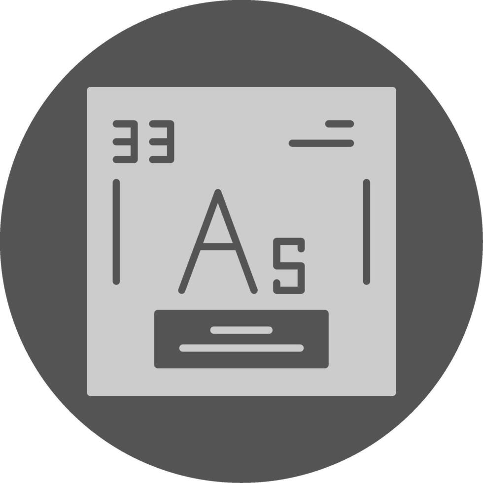 Arsenic Chemical Solid Grey Circle Icon vector