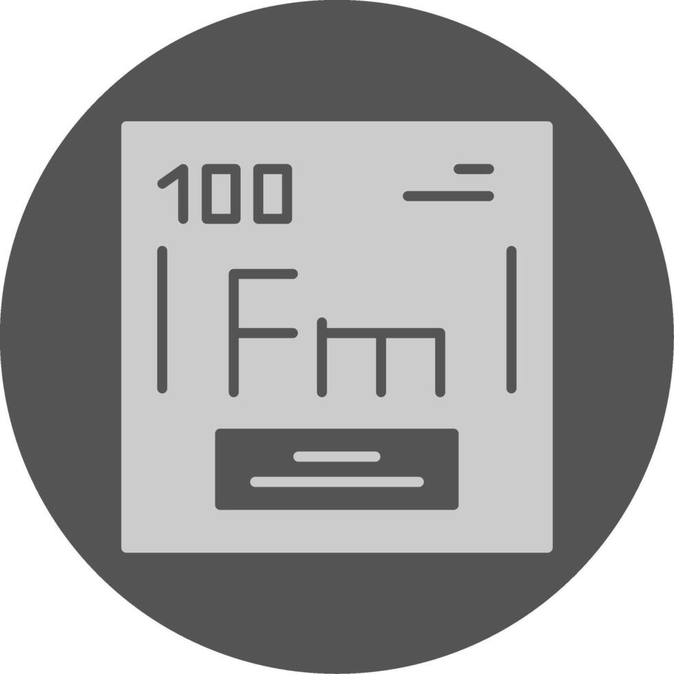 Fermium Chemical Solid Grey Circle Icon vector