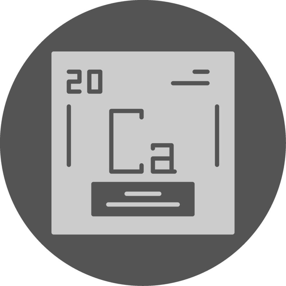 Calcium Chemical Solid Grey Circle Icon vector