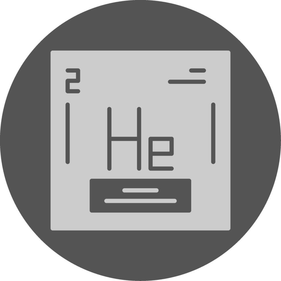 Helium Chemical Solid Grey Circle Icon vector