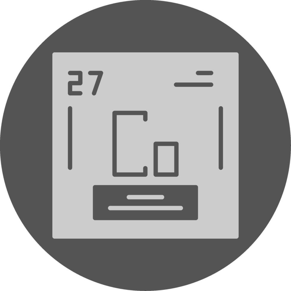 Cobalt Chemical Solid Grey Circle Icon vector