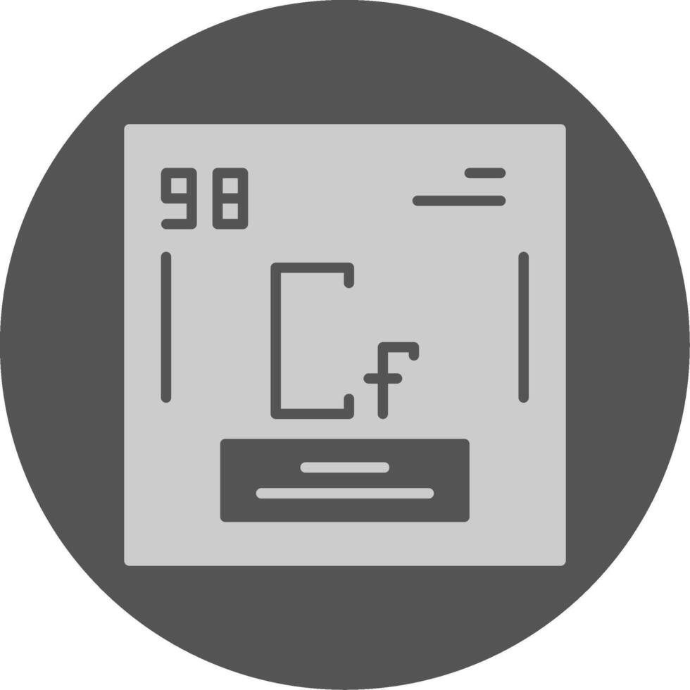 Californium Chemical Solid Grey Circle Icon vector