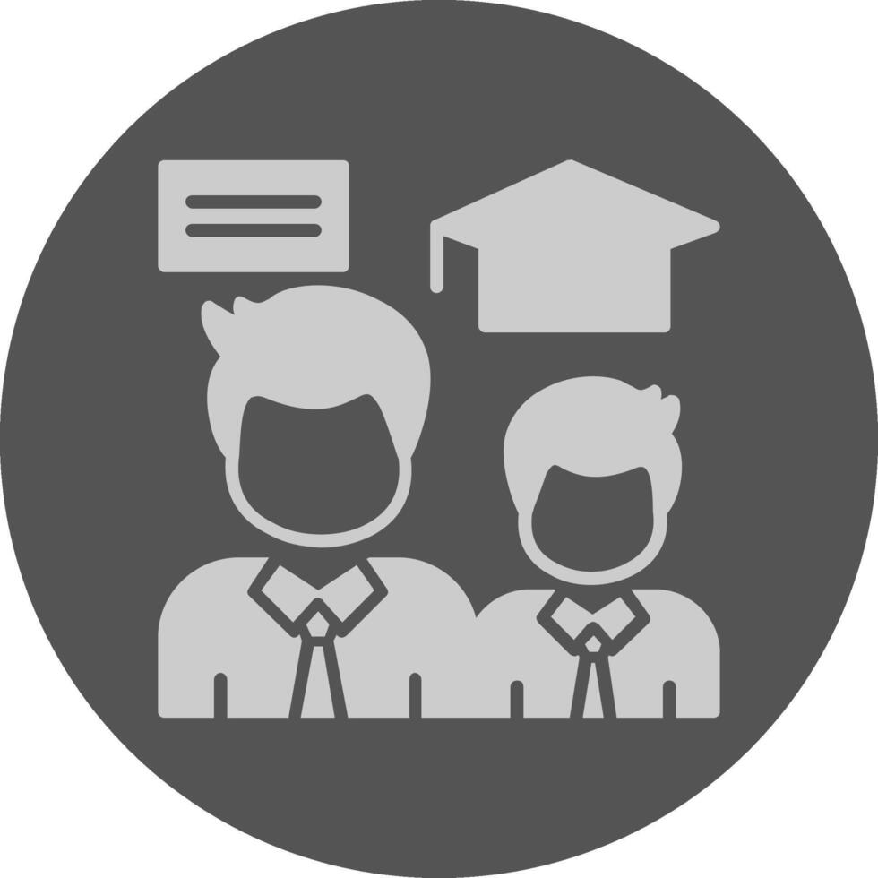 Alumni Network Solid Grey Circle Icon vector