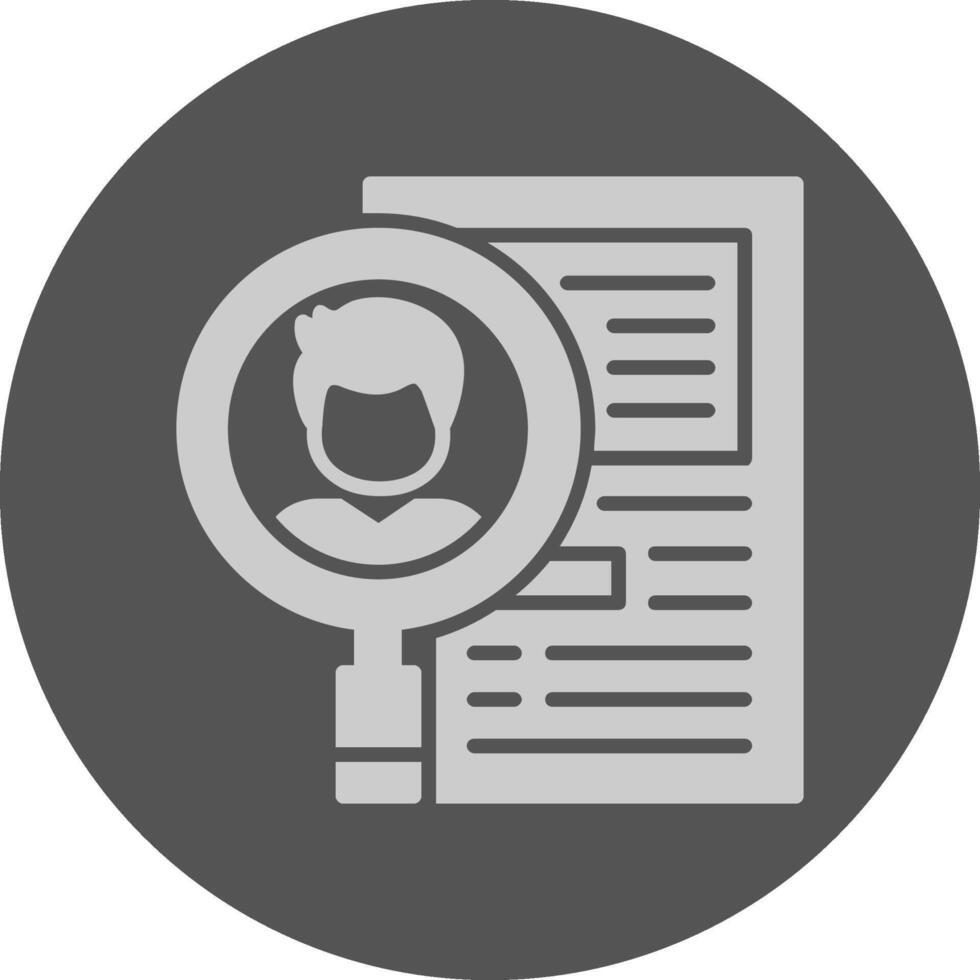 Agency Recruitment Solid Grey Circle Icon vector