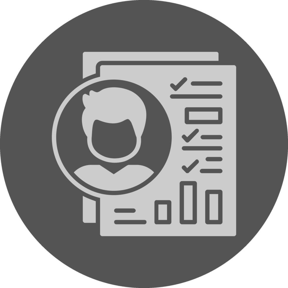 Assessment Solid Grey Circle Icon vector