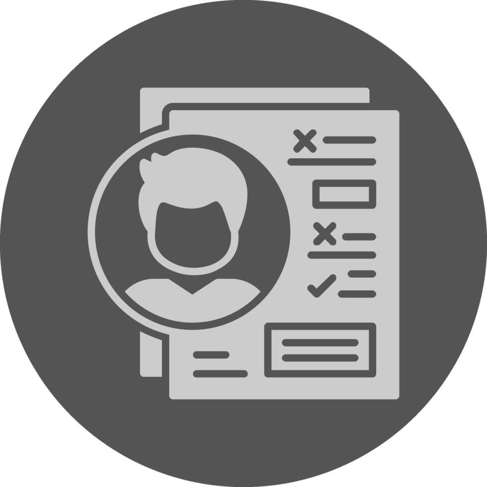 Evaluation Solid Grey Circle Icon vector