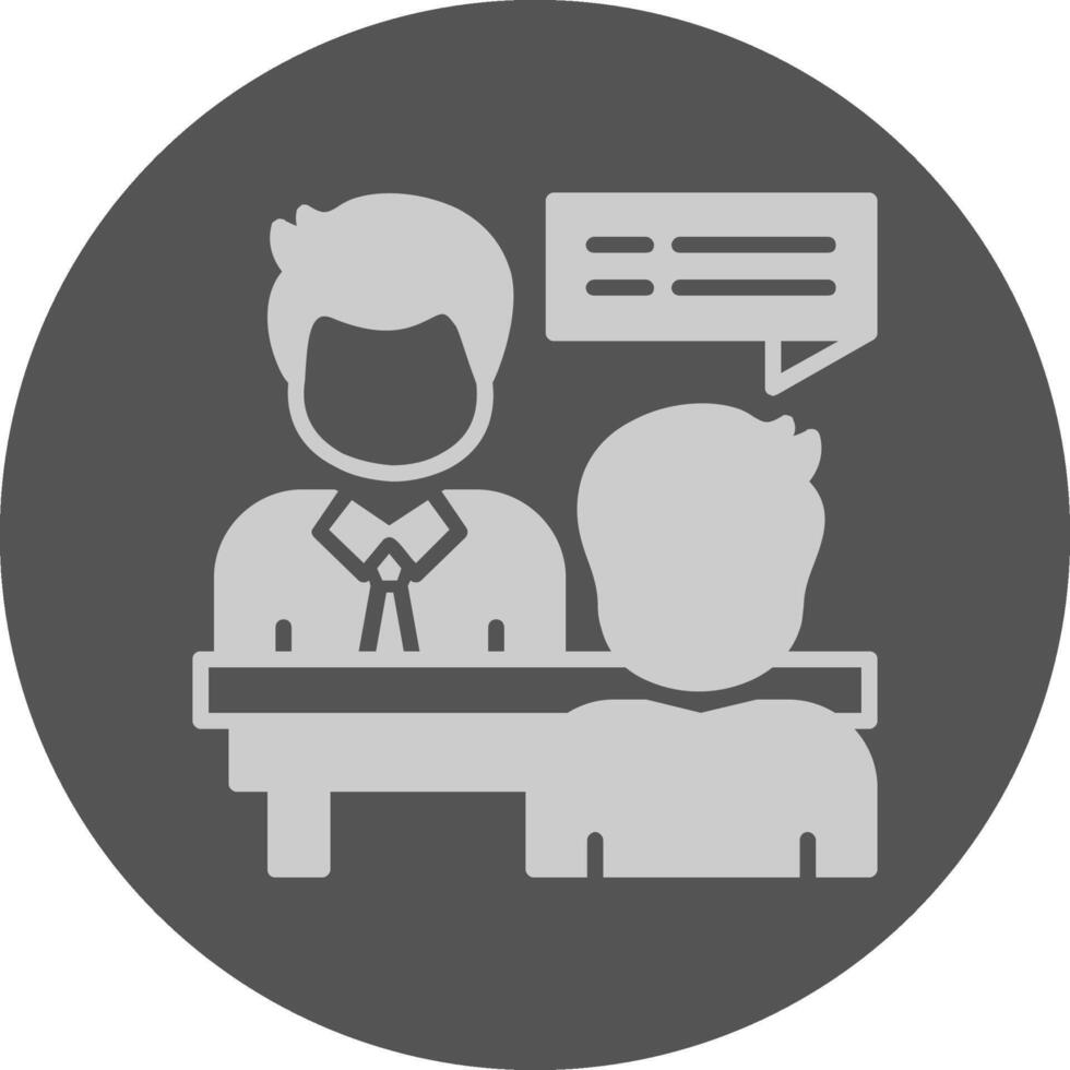 Interview Solid Grey Icon Design vector