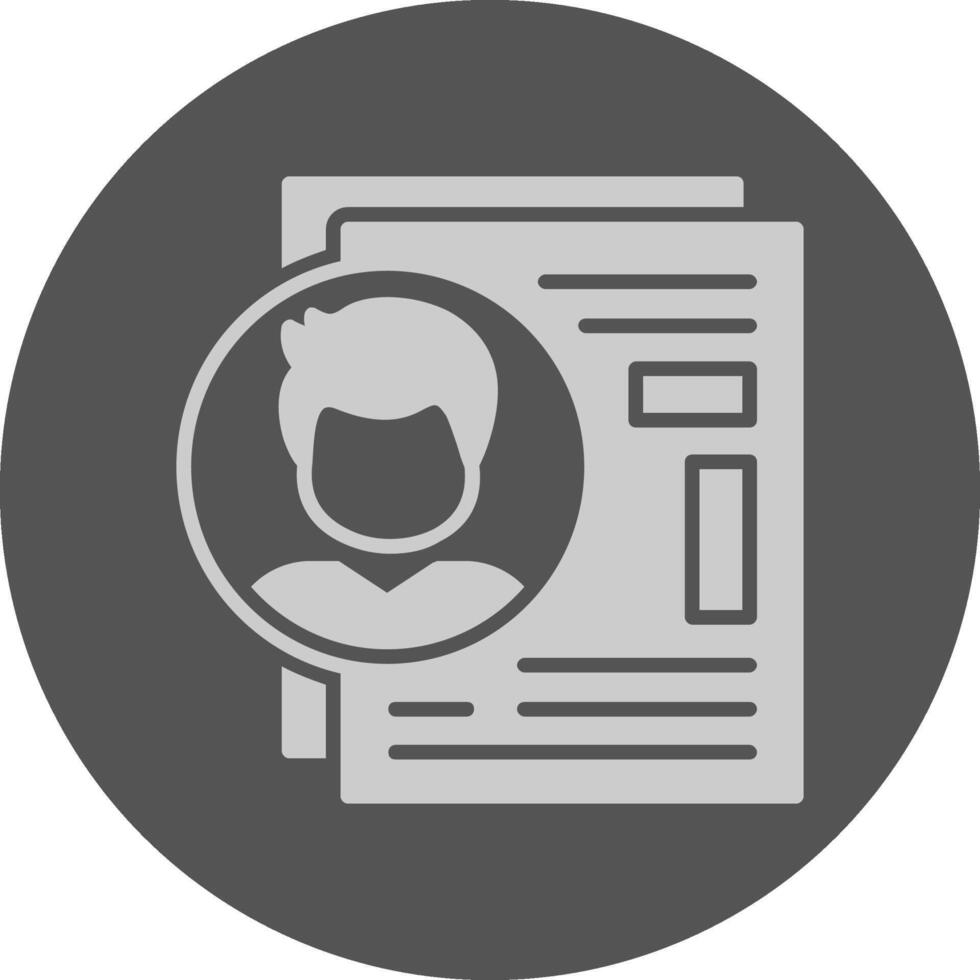 Candidate Solid Grey Circle Icon vector