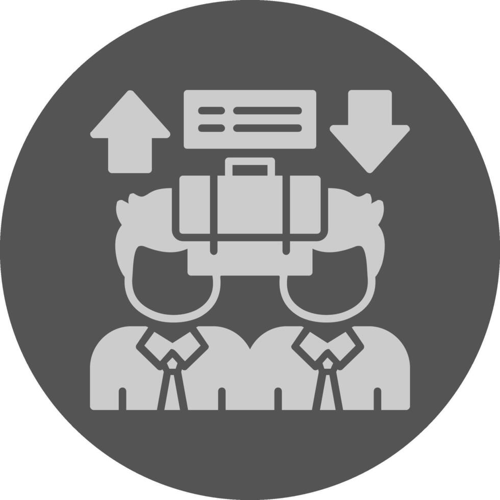 Equal Opportunity Solid Grey Circle Icon vector