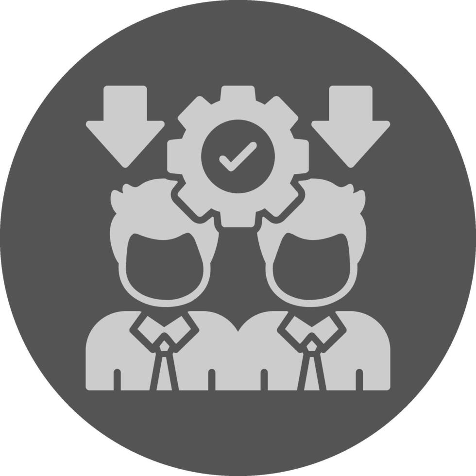 Recruitment Team Solid Grey Circle Icon vector