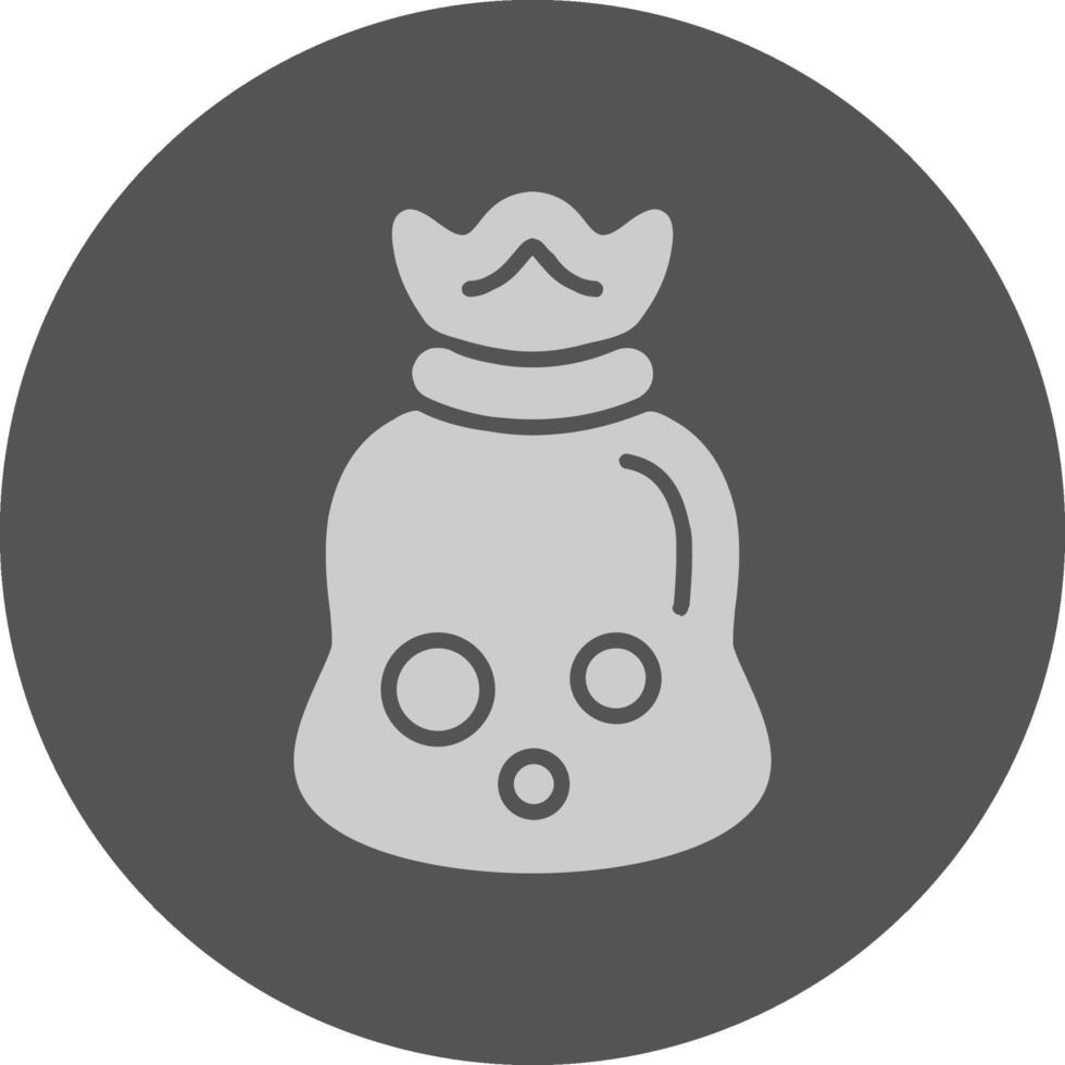 Trash bags Solid Grey Circle Icon vector
