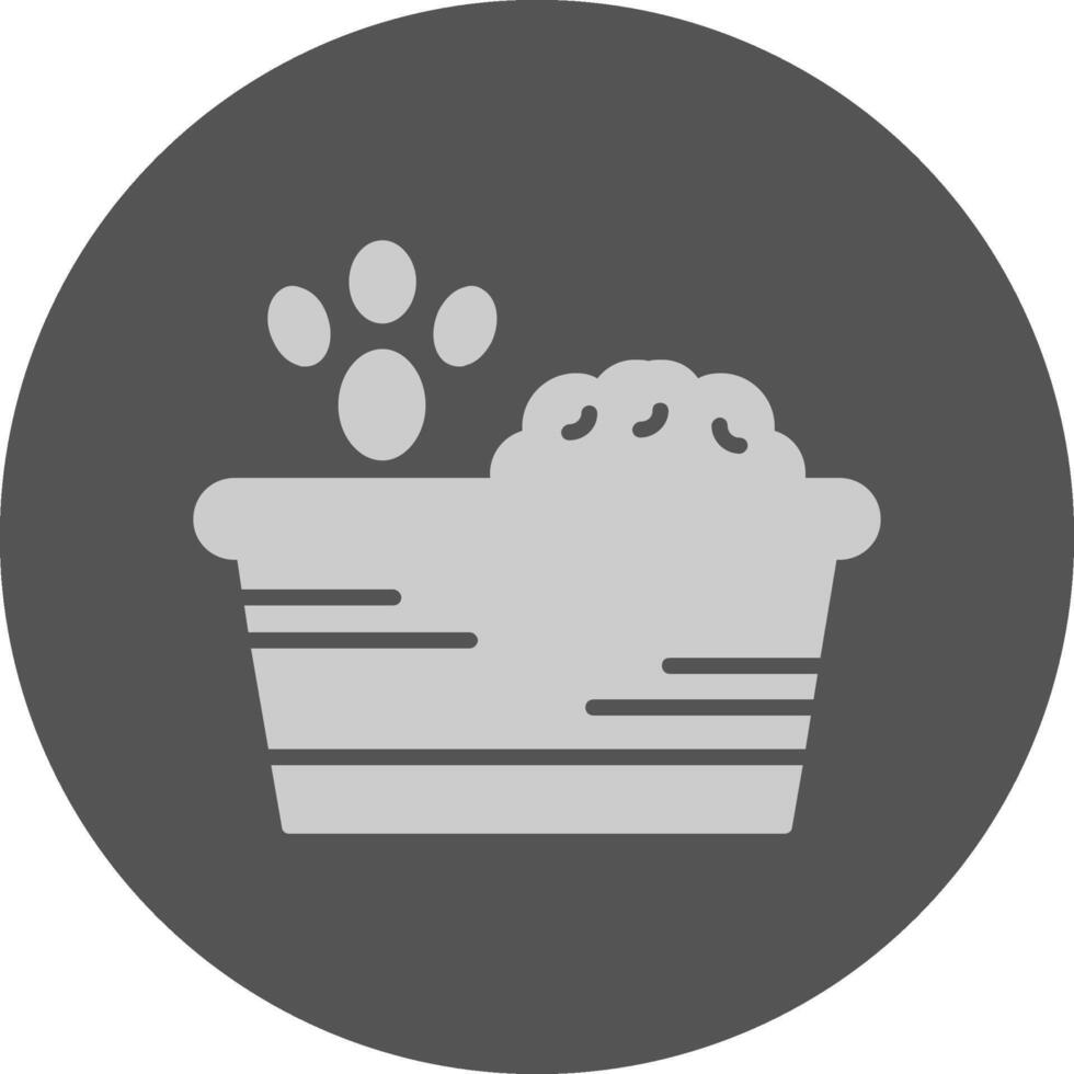 Cat litter box Solid Grey Circle Icon vector