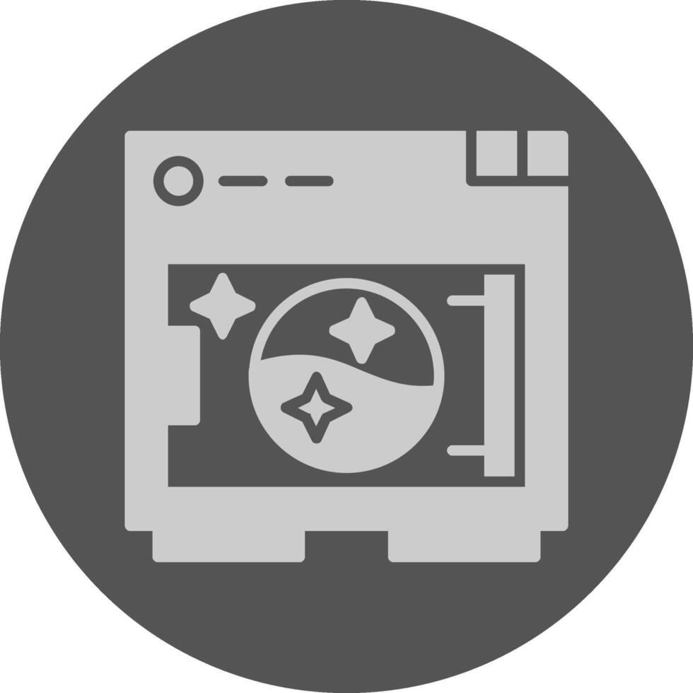 Dryer Solid Grey Circle Icon vector