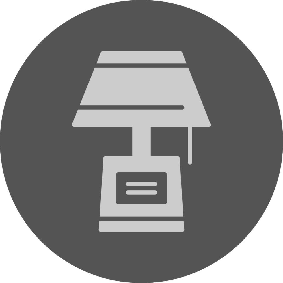 Lamp Solid Grey Circle Icon vector