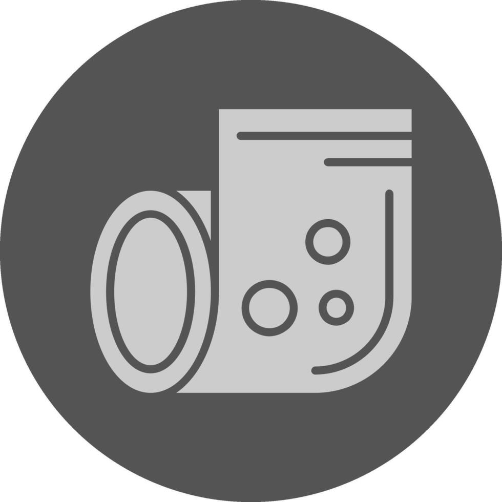 Toilet paper Solid Grey Circle Icon vector