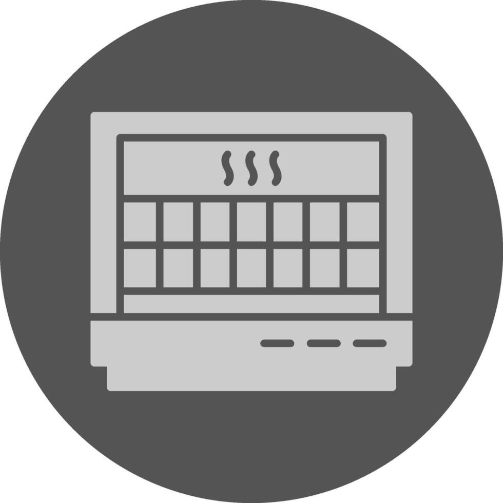 Heater Solid Grey Circle Icon vector