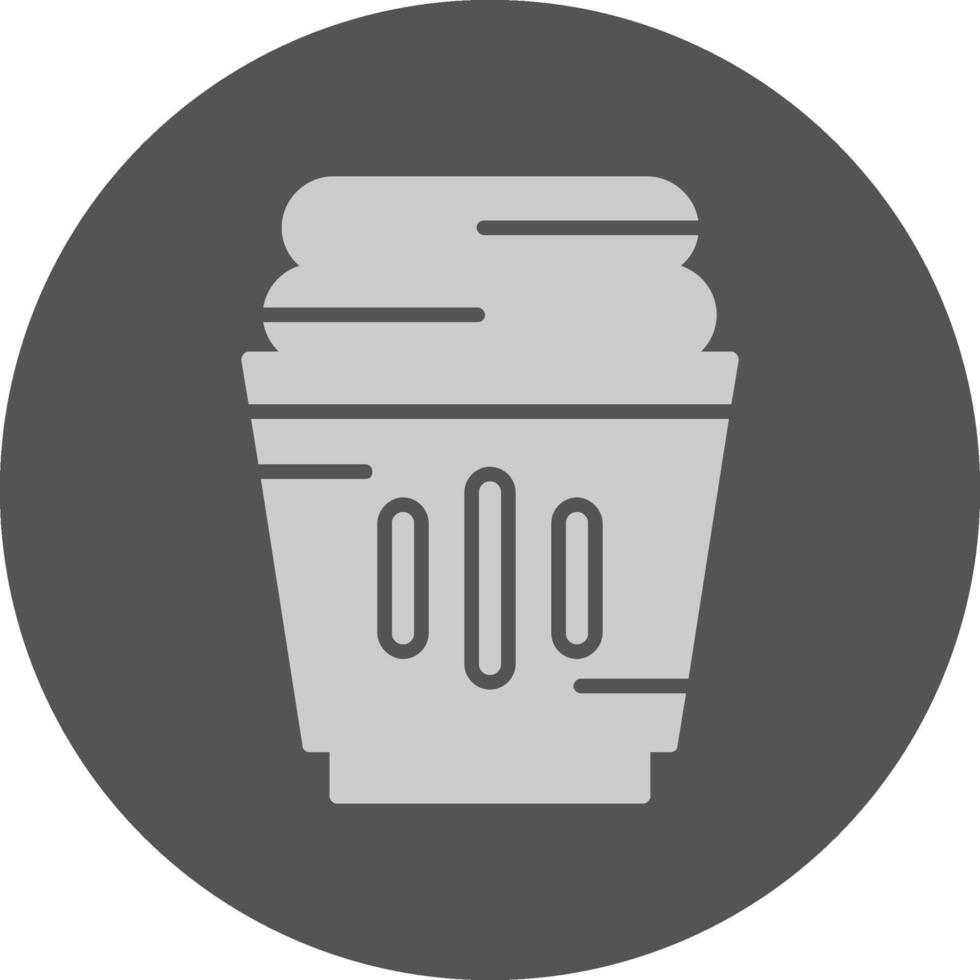 Laundry basket Solid Grey Circle Icon vector