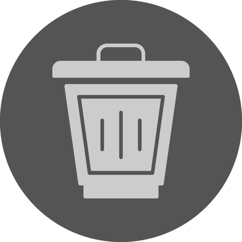 Trash can Solid Grey Circle Icon vector