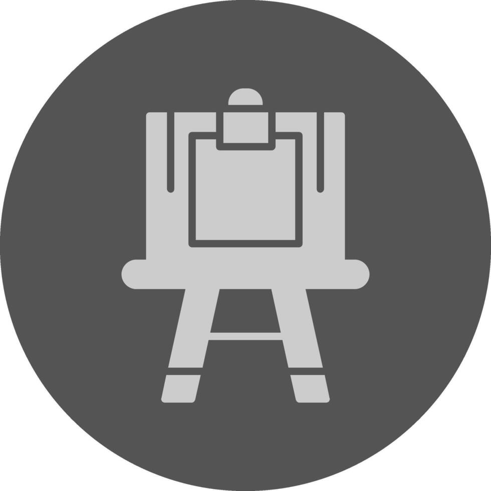 Easel Solid Grey Circle Icon vector