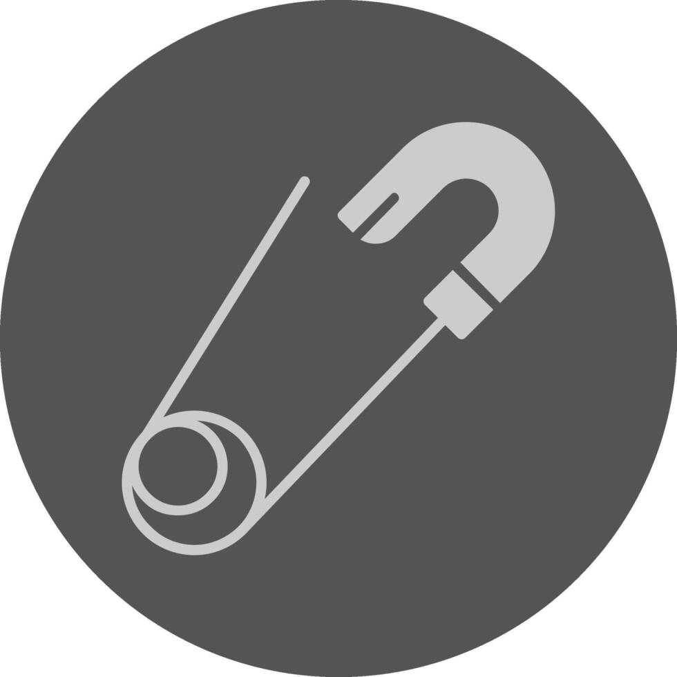 Safety pin Solid Grey Circle Icon vector