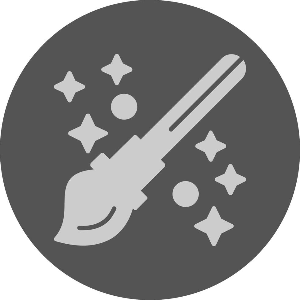 Paintbrush Solid Grey Circle Icon vector