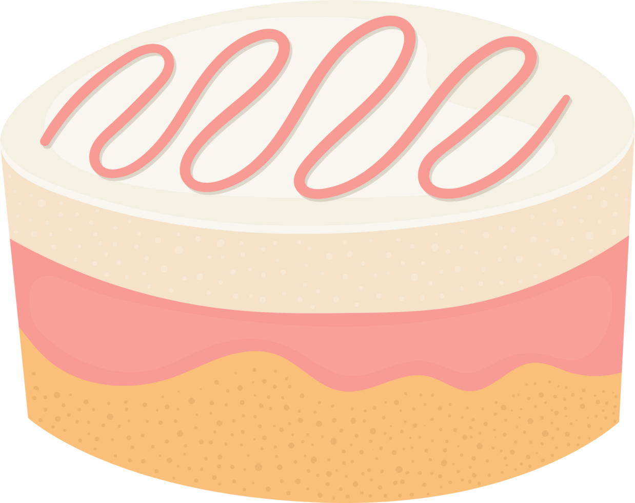 Delightful layered cake with decorative frosting, a sweet treat for any event. png