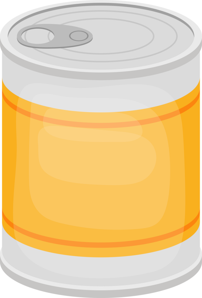 A generic can, ready for labeling. Versatile food storage solution. png