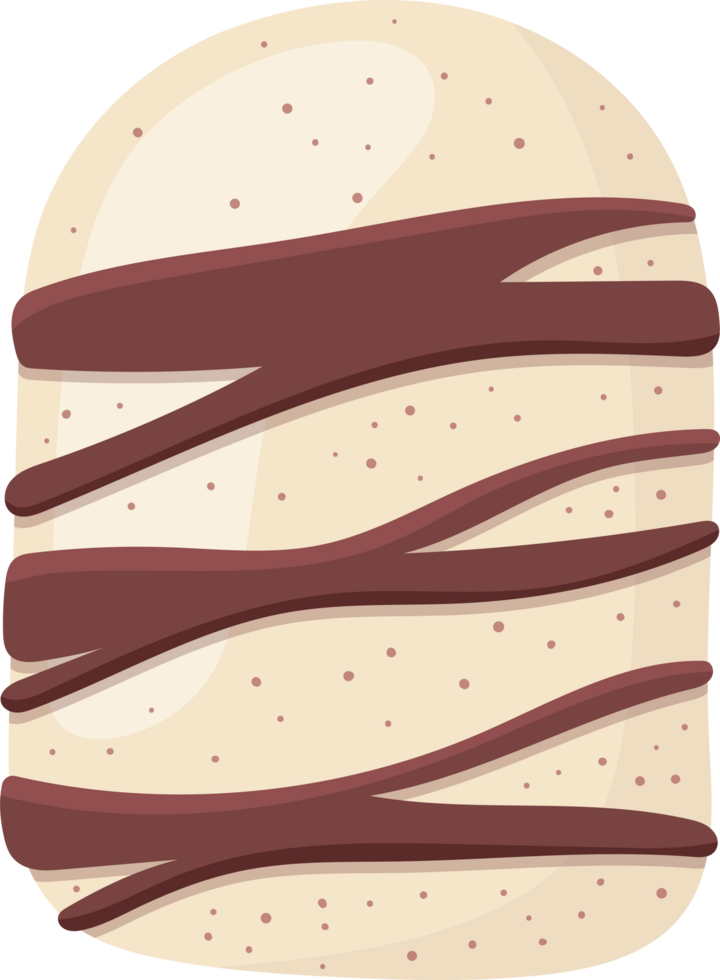 Delicious Dessert A sweet treat with creamy filling and chocolate drizzle. png