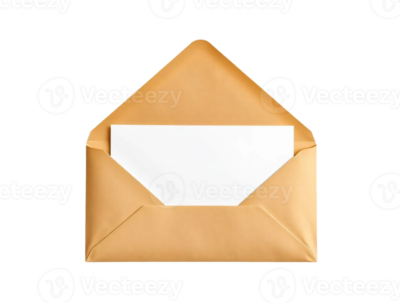 An open envelope with a blank piece of paper inside png