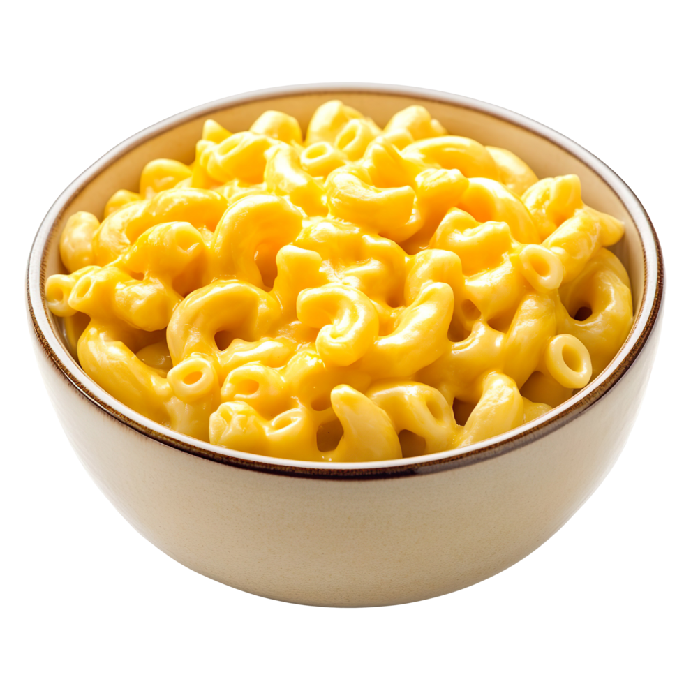 Bowl of mac and cheese isolated on transparent background png