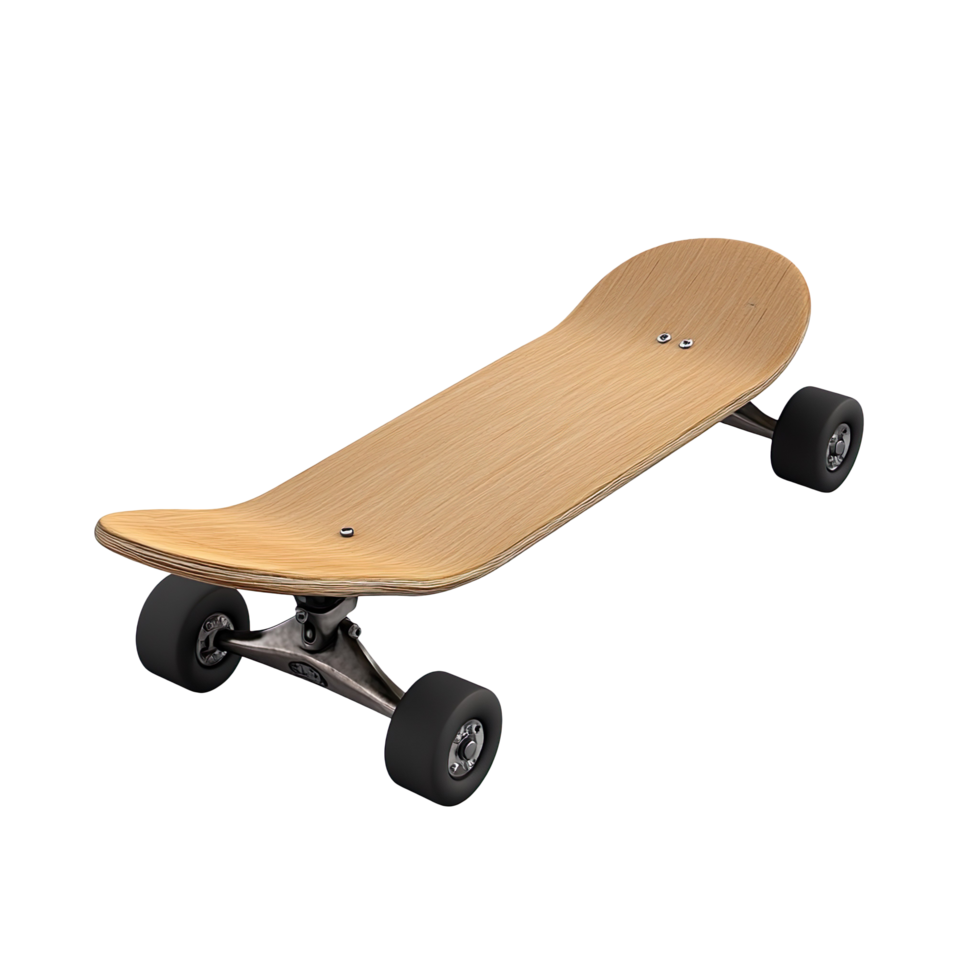 classic skateboard isolated on transparent background png