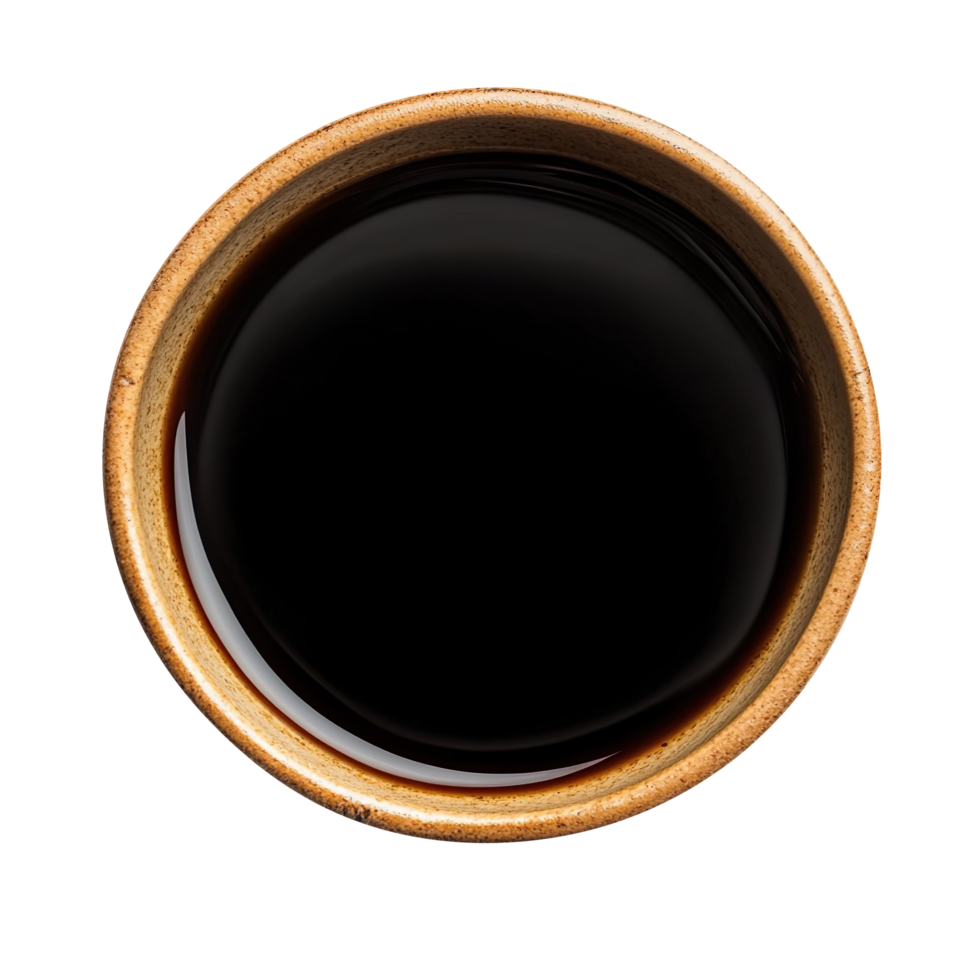 Bowl of soy sauce isolated on transparent background png