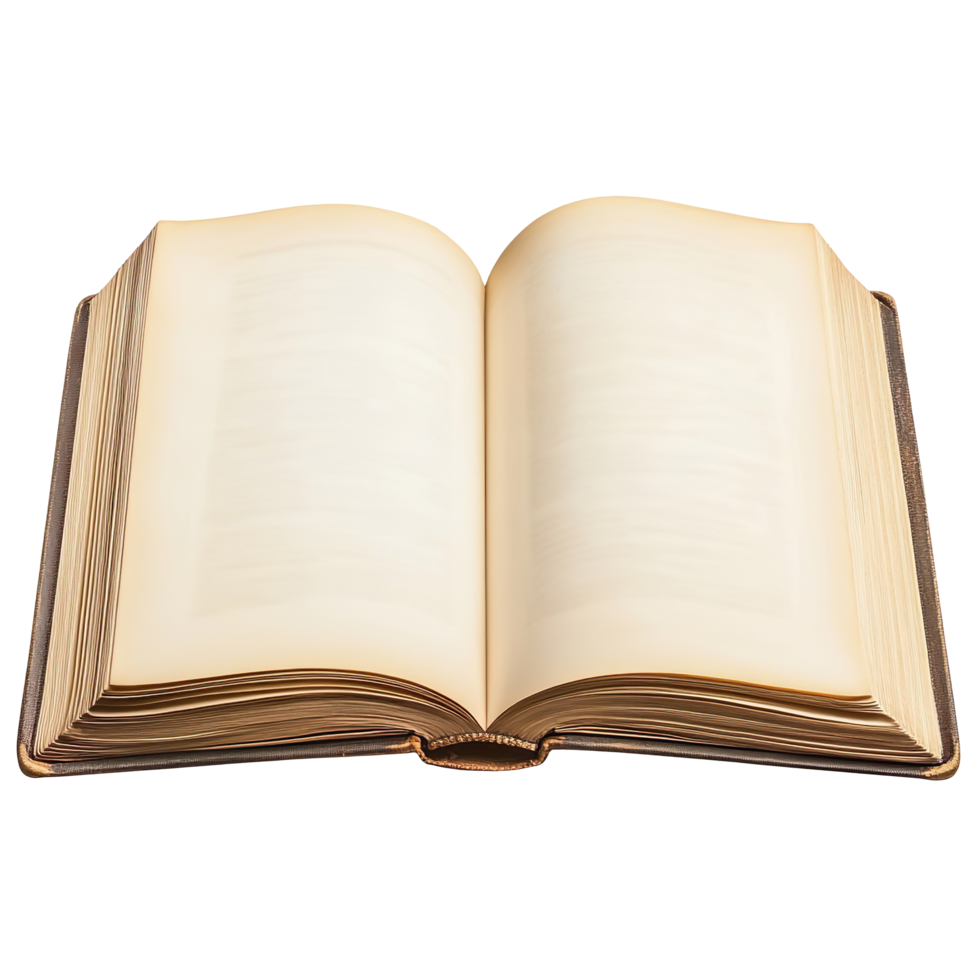 blank open book isolated on transparent background png