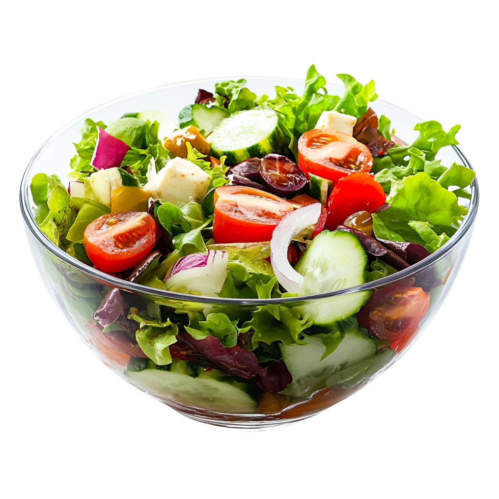 Bowl of Salad isolated on transparent background png