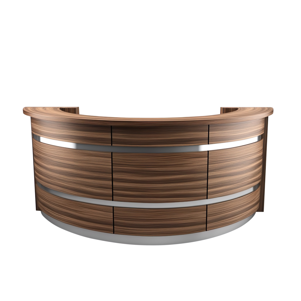 Curved Bar Counter isolated on transparent background png